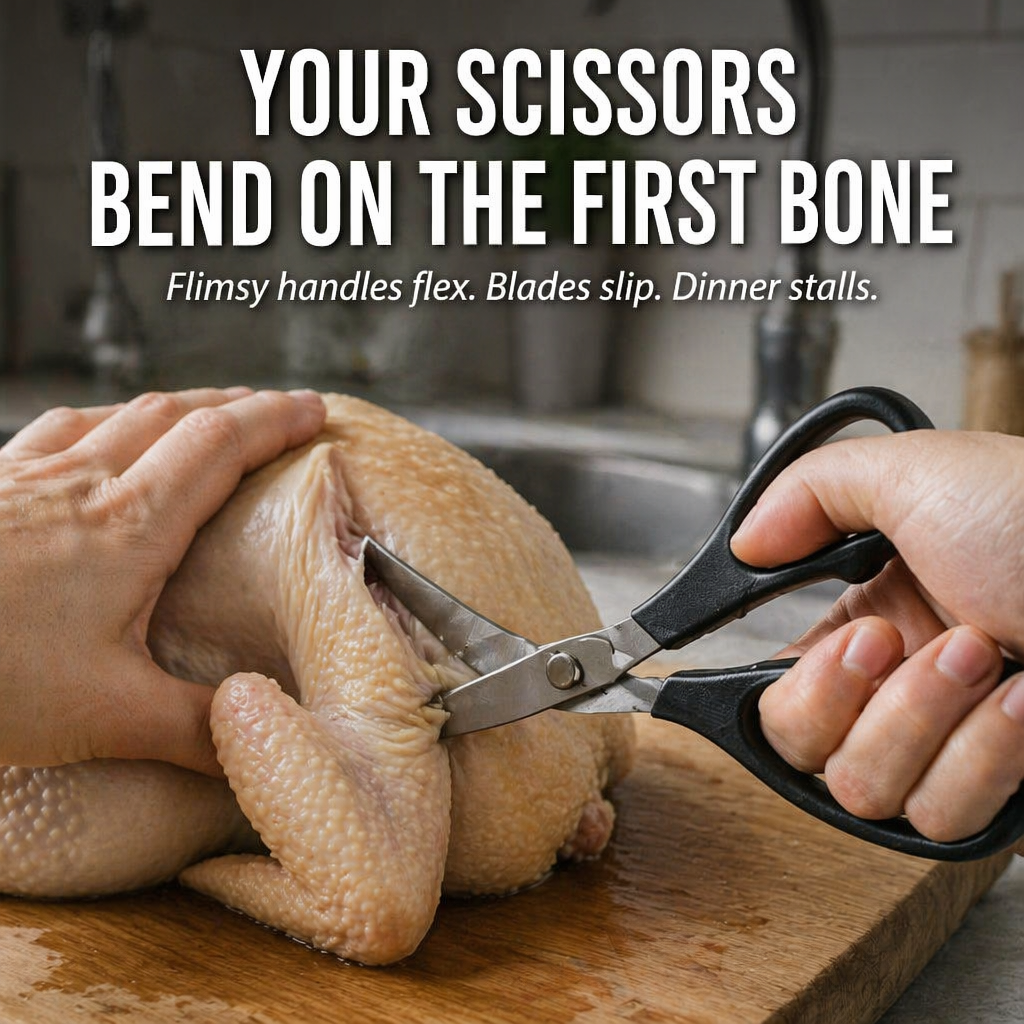 SharpEdgePro™ — Cut Chicken Bones, Shells & Herbs in a Single Snap