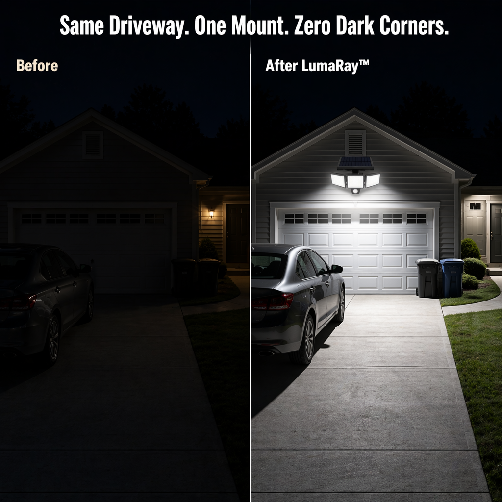 LumaRay™ — Illuminate Every Shadowy Spot With 270° of Solar Motion-Activated Light