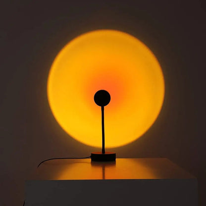 Sunset Lamp | 16 Colors + Remote Control LED Projector Table Lamp - USB Nightstand Lamps