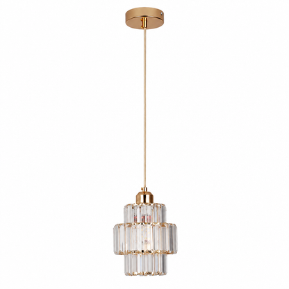 Crystal Pendant Light | Nordic LED | Iron Frame, Adjustable Length for Living & Dining