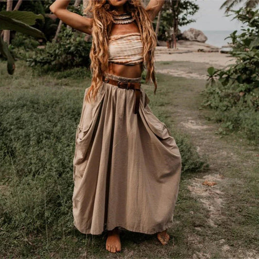 VestaFlow™ Maxi Skirt — Effortless Freedom and Style That Moves With You