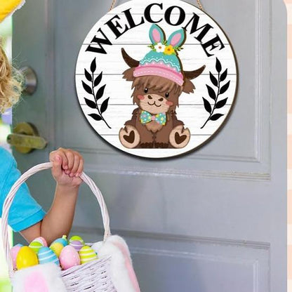 FestiMag™ Highland Cow Sign — Transform Your Home Instantly with Endless Festive Charm