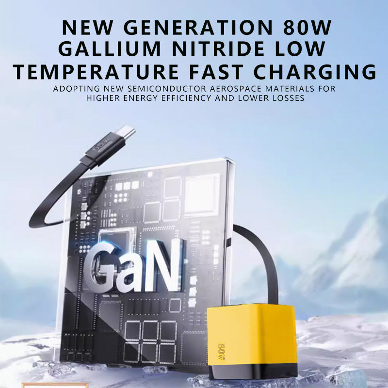 PowerFlow™ 80W Retractable Charger — Lightning-Fast Power That Declutters Your Life Instantly