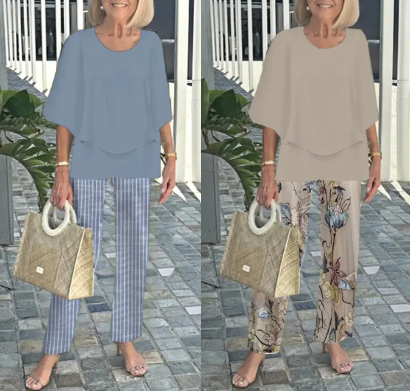 SilkaVie™ Printed Set — Glide Through Your Day in Featherlight Comfort and Effortless Style