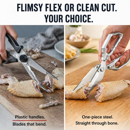 SharpEdgePro™ — Cut Chicken Bones, Shells & Herbs in a Single Snap