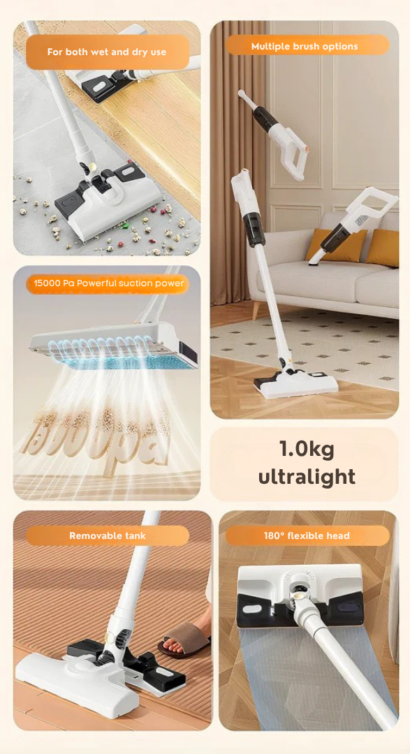 LumiSwift™ 3-in-1 Cordless Cleaner — Effortless Power That Transforms Your Home Into a Fresh, Inviting Sanctuary