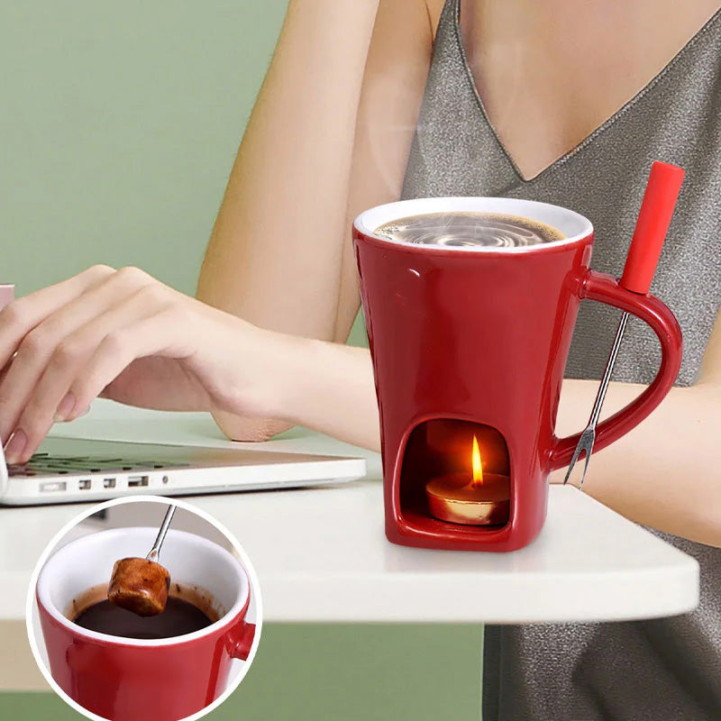 SensaMelt™ Ceramic Fondue Mug — Turn Every Dip into a Silky, Warm Moment of Pure Indulgence