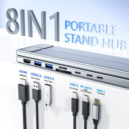 VertoRise™ Hub Stand — Power Through Your Day with Effortless Comfort and Clutter-Free Focus