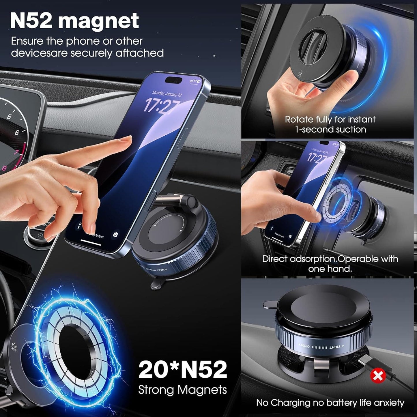 TitanGrip™ — Lock Your Phone Steady and Drive with Total Confidence