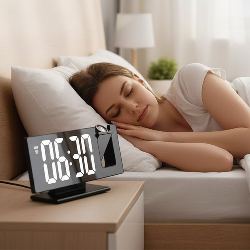 VividPulse™ Projection Alarm Clock — See Every Moment Clearly and Wake Up in Total Control