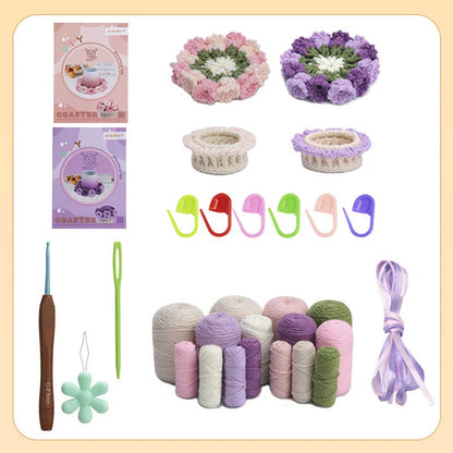 VivaPetal™ Crochet Coaster Kit — Craft Vibrant Blooms That Spark Joy and Cozy Every Table