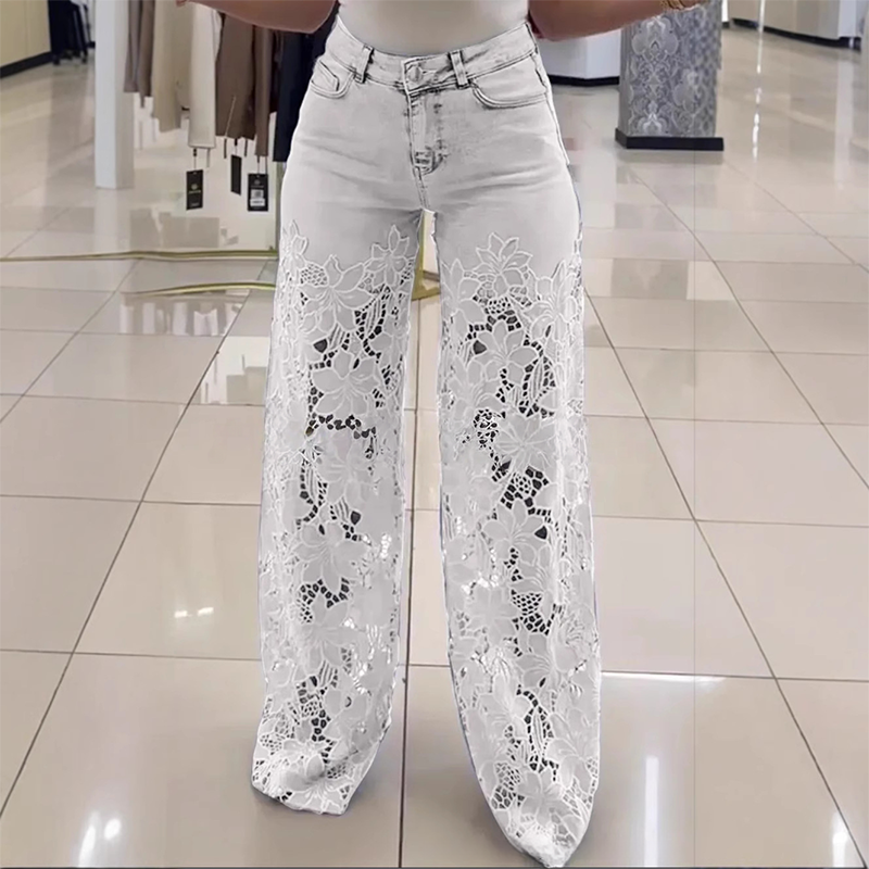 LioraLuxe™ — Turn Heads in Lace-Paneled Wide-Leg Denim You'll Actually Live In