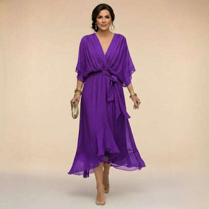 SilkAmour™ Chiffon Dress — Feel Weightless and Unstoppable in Every Curve