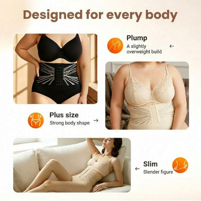 Cinchelle™ – High-Waist Tummy-Control Shaping Brief with 3-Hook Cinch