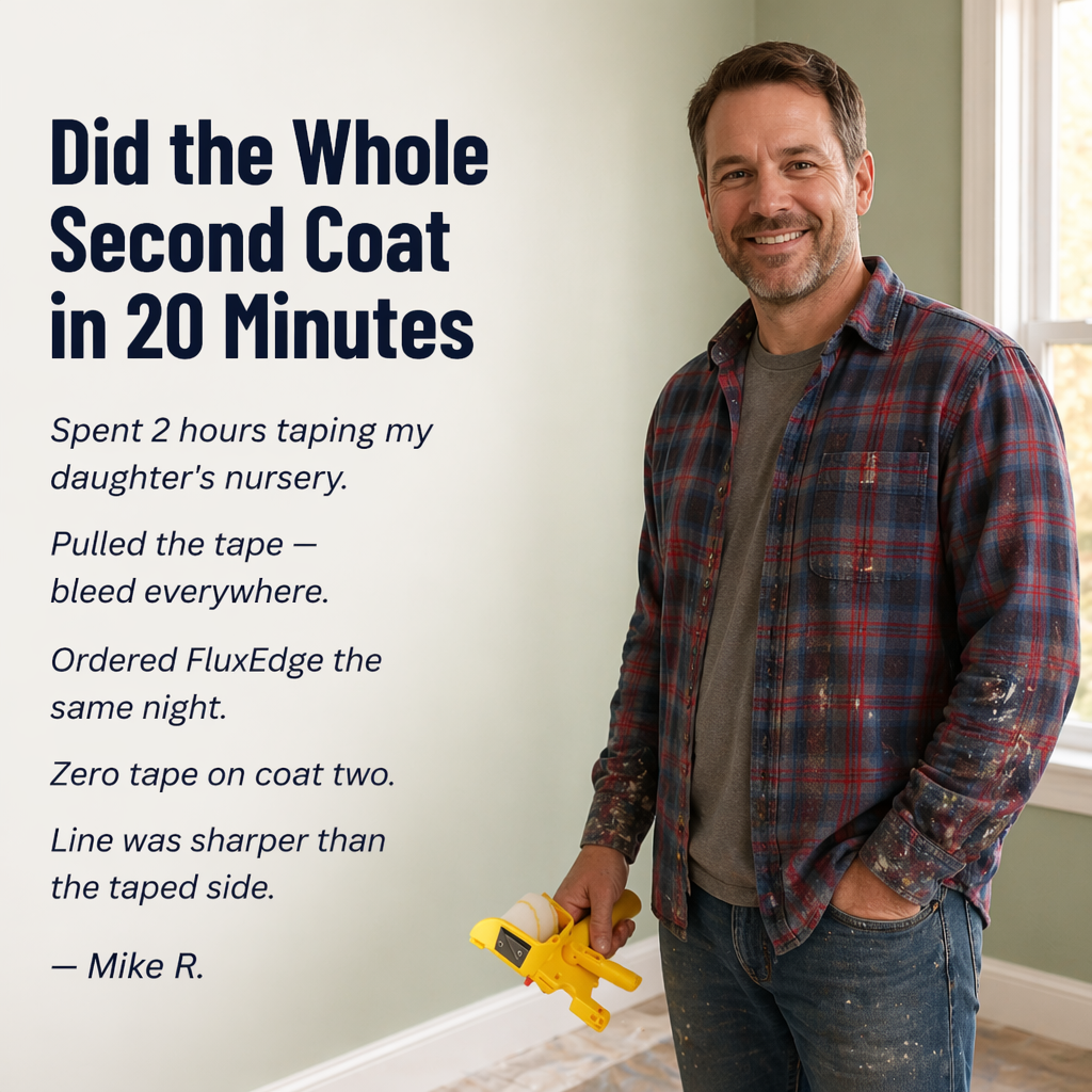 FluxEdge™ Paint Edger — Achieve Crisp Lines Without Tape, Drips, or Fix-Ups