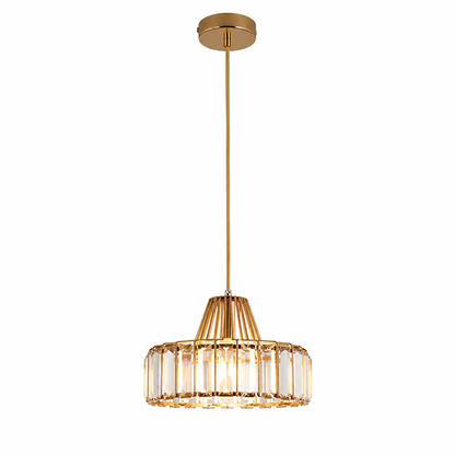 Crystal Pendant Light | Nordic LED | Iron Frame, Adjustable Length for Living & Dining