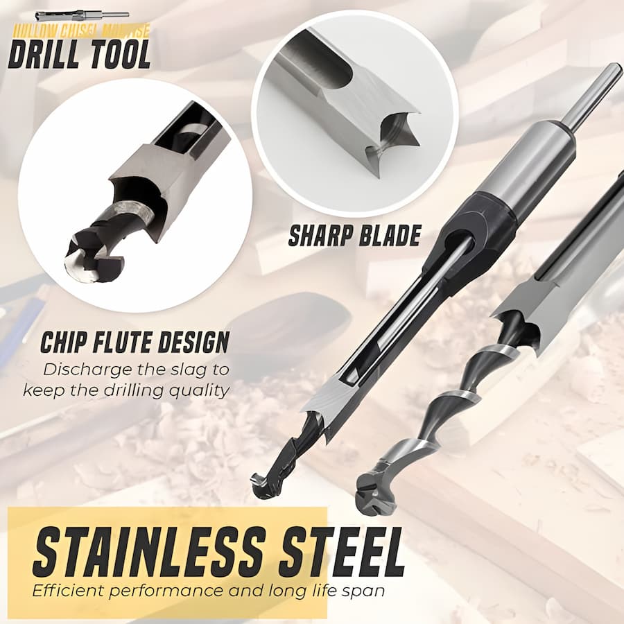 RazorSharp™ Wood Chisel Bit — Craft Perfectly Square Cuts That Make Your Work Shine Effortlessly