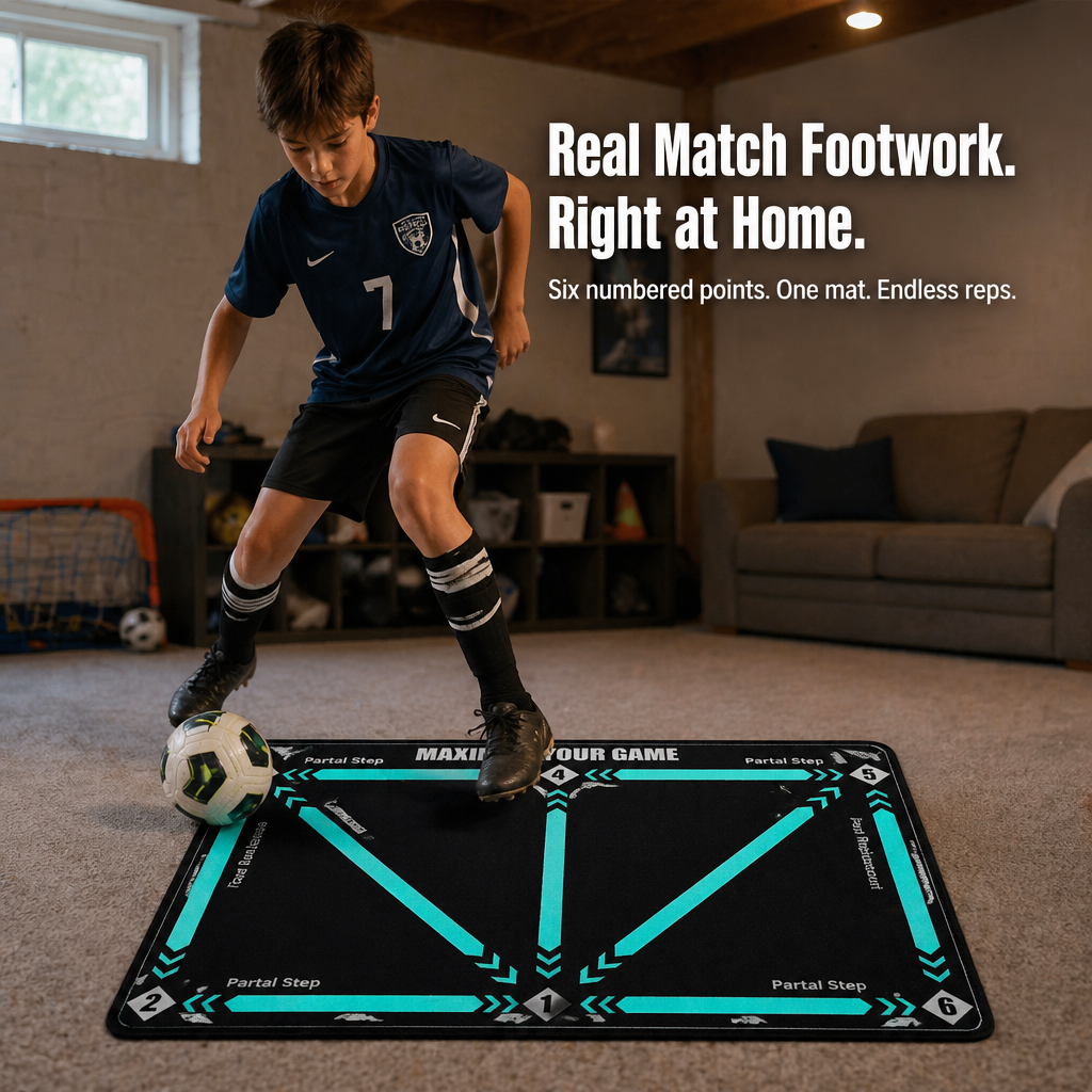 StrideMaster™ — Train Real Match Footwork Right on Your Living Room Floor