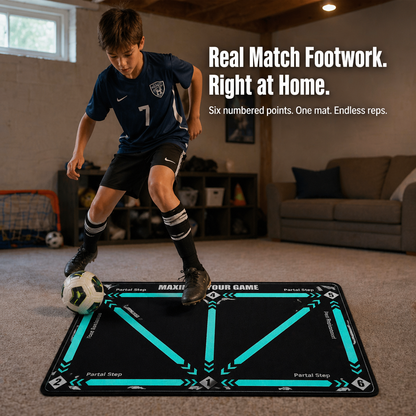 StrideMaster™ — Train Real Match Footwork Right on Your Living Room Floor