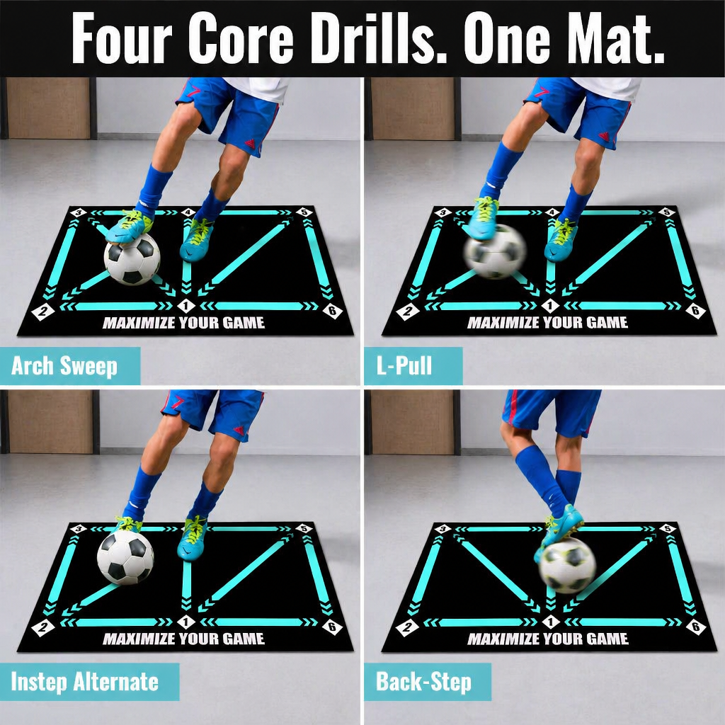 StrideMaster™ — Train Real Match Footwork Right on Your Living Room Floor