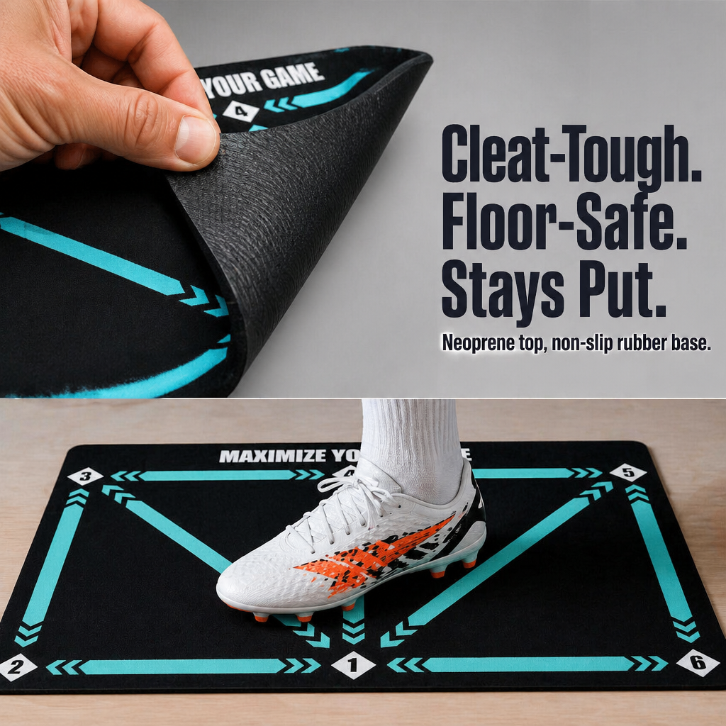 StrideMaster™ — Train Real Match Footwork Right on Your Living Room Floor