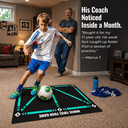 StrideMaster™ — Train Real Match Footwork Right on Your Living Room Floor