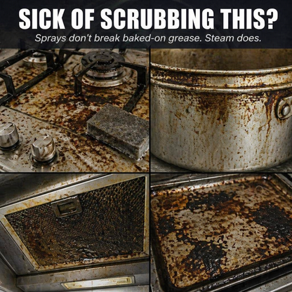 VaporaMax™ — Melt Baked-On Grease in Seconds Without Scrubbing or Chemicals