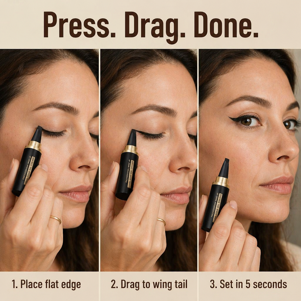 VelourLine™ Matte Definer — Press a Perfect Wing in One Motion, No Shaky Hands