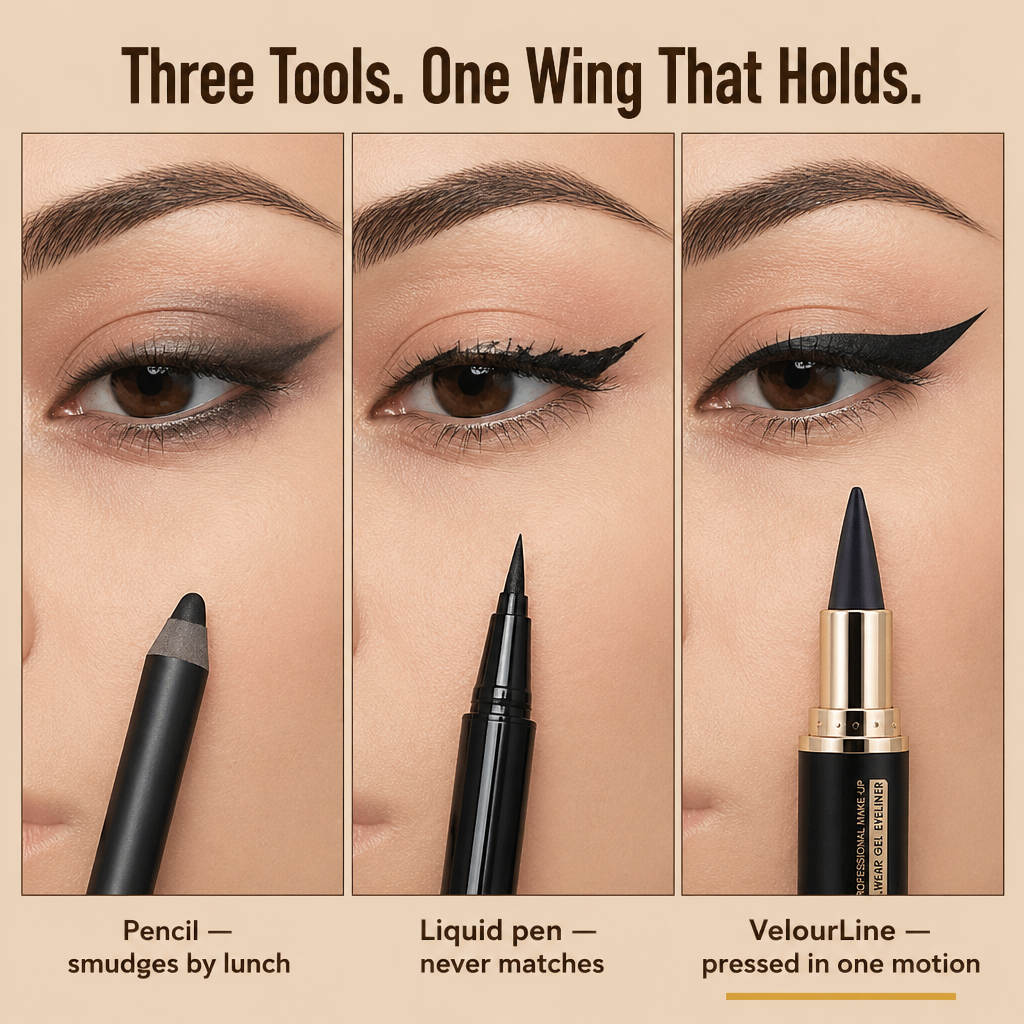 VelourLine™ Matte Definer — Press a Perfect Wing in One Motion, No Shaky Hands