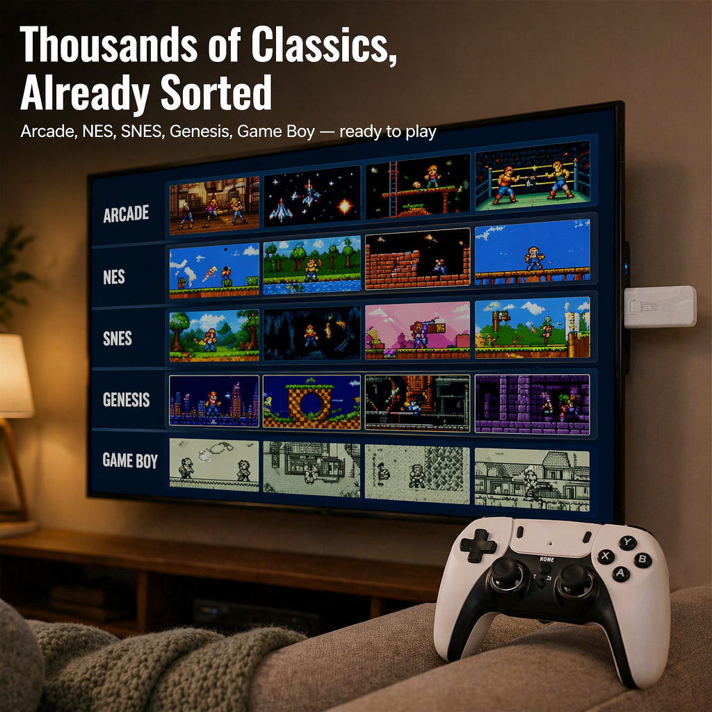 NovaArcade™ — Plug In, Team Up, and Conquer Thousands of Retro Classics