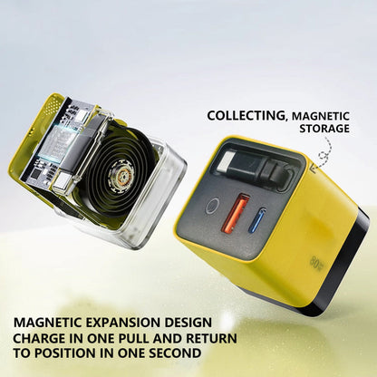 PowerFlow™ 80W Retractable Charger — Lightning-Fast Power That Declutters Your Life Instantly