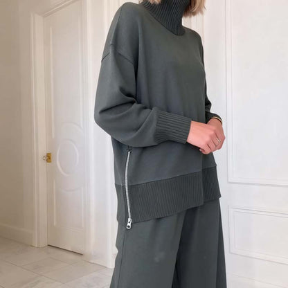Sylvrella™ Knit Turtleneck Set — Wrap Yourself in Cozy Confidence and Effortless Elegance Every Day