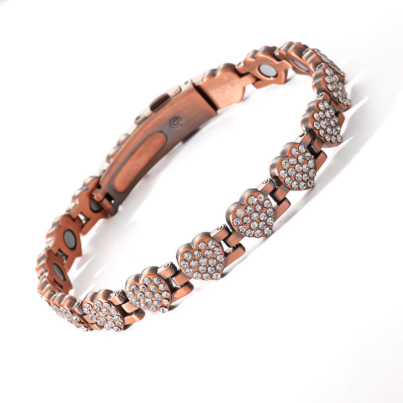 RadiancePulse™ — Ease Stiff Hands in Heart-Link Magnetic Copper You'll Actually Wear