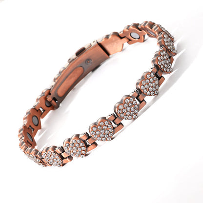 RadiancePulse™ — Ease Stiff Hands in Heart-Link Magnetic Copper You'll Actually Wear