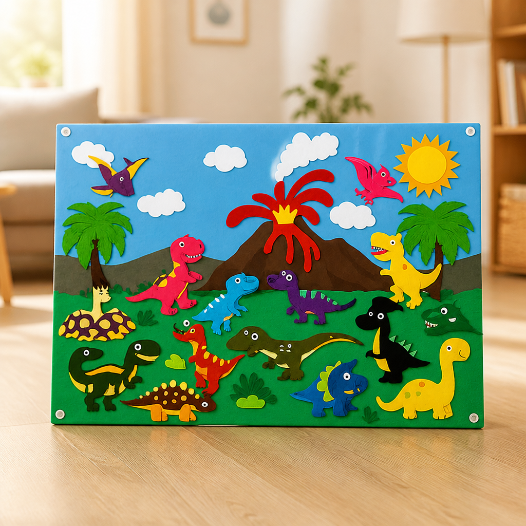 Kids Felt Board Reusable Stickers 75 x 103 Cm