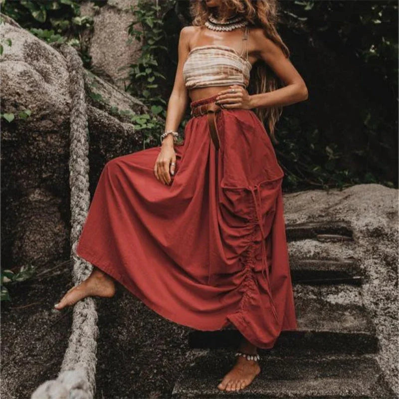 VestaFlow™ Maxi Skirt — Effortless Freedom and Style That Moves With You