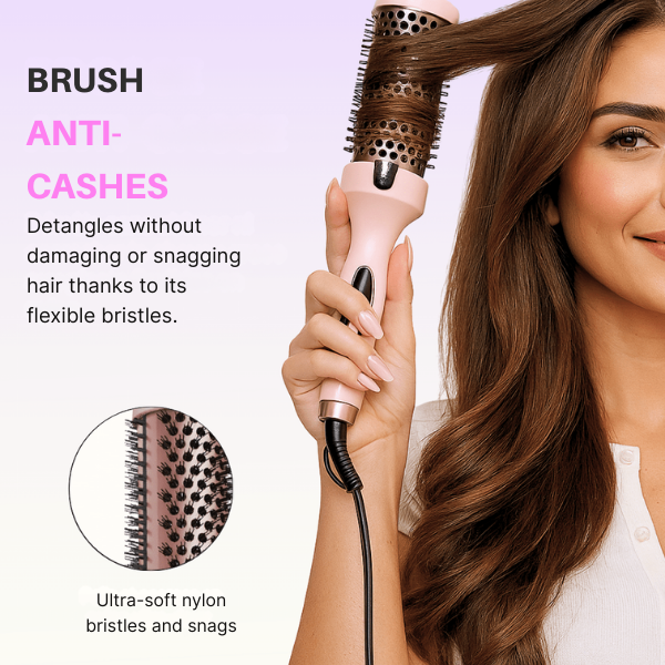LumaSilk™ Ionic Heated Brush — Transform Every Strand Into Silky, Frizz-Free Perfection Instantly