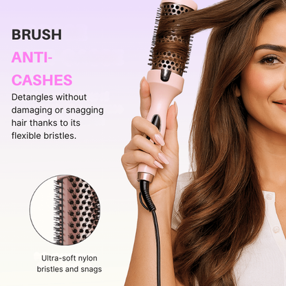 LumaSilk™ Ionic Heated Brush — Transform Every Strand Into Silky, Frizz-Free Perfection Instantly