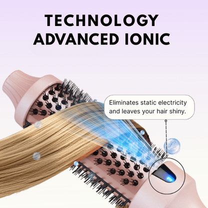 LumaSilk™ Ionic Heated Brush — Transform Every Strand Into Silky, Frizz-Free Perfection Instantly