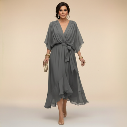SilkAmour™ Chiffon Dress — Feel Weightless and Unstoppable in Every Curve