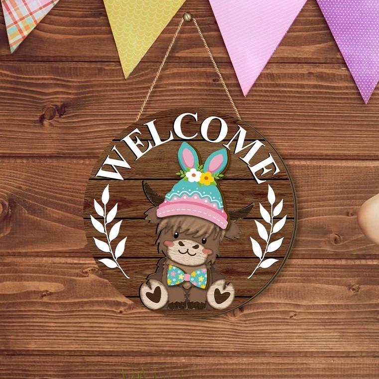 FestiMag™ Highland Cow Sign — Transform Your Home Instantly with Endless Festive Charm