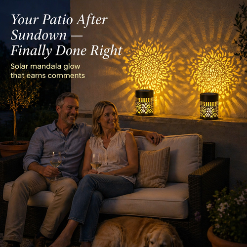 LumaMandala™ — Cast Hypnotic Mandala Patterns Across Your Patio Every Night