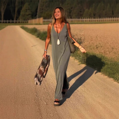 LunaSilk™ Maxi Dress — Experience Effortless Glamour That Moves With You