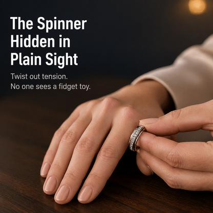 LumeRing™ — Twist Away Anxiety in Silence with Hidden Spinner Sparkle