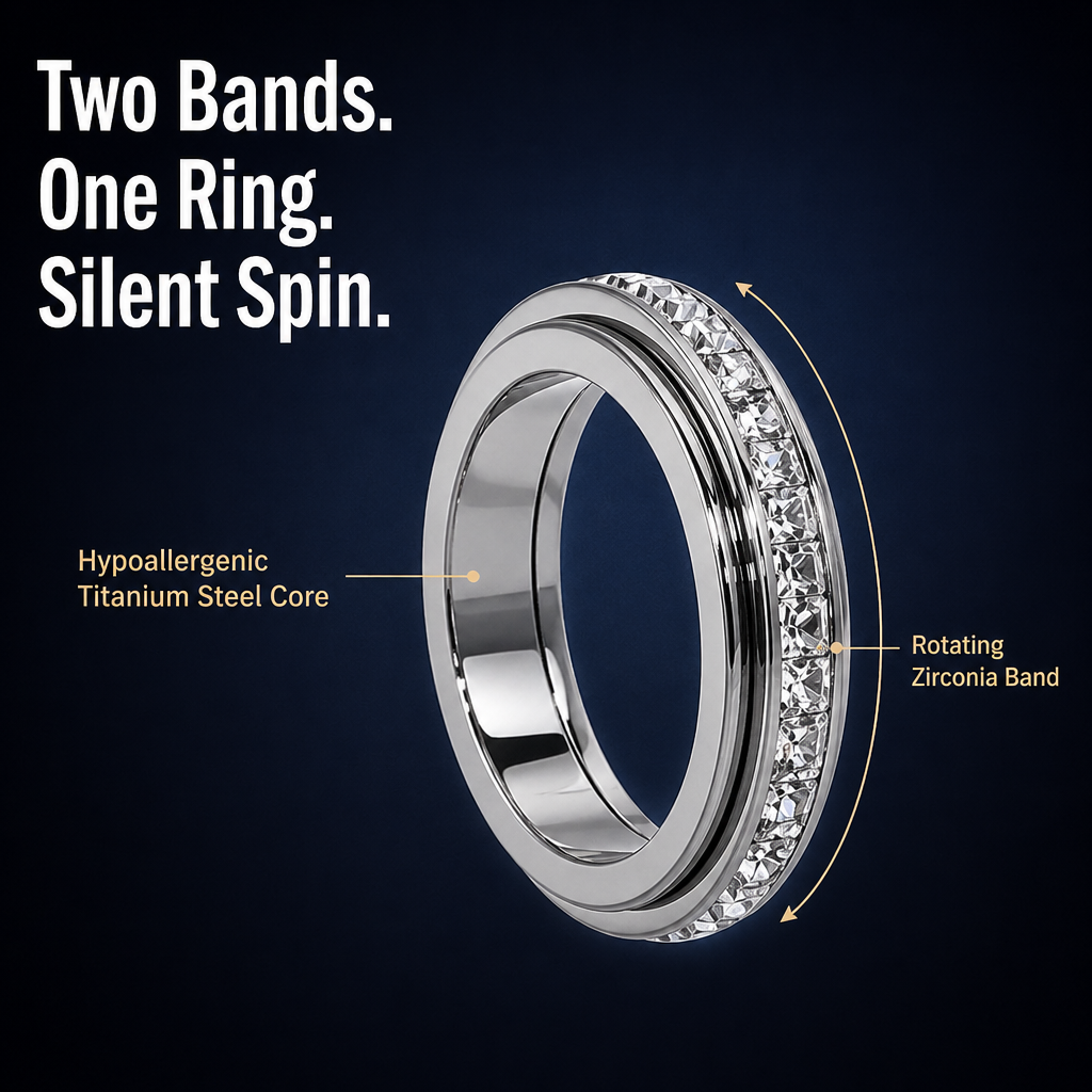 LumeRing™ — Twist Away Anxiety in Silence with Hidden Spinner Sparkle