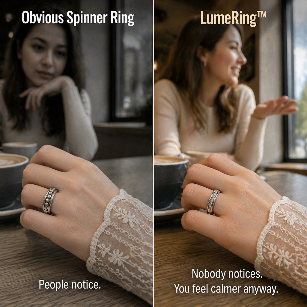 LumeRing™ — Twist Away Anxiety in Silence with Hidden Spinner Sparkle