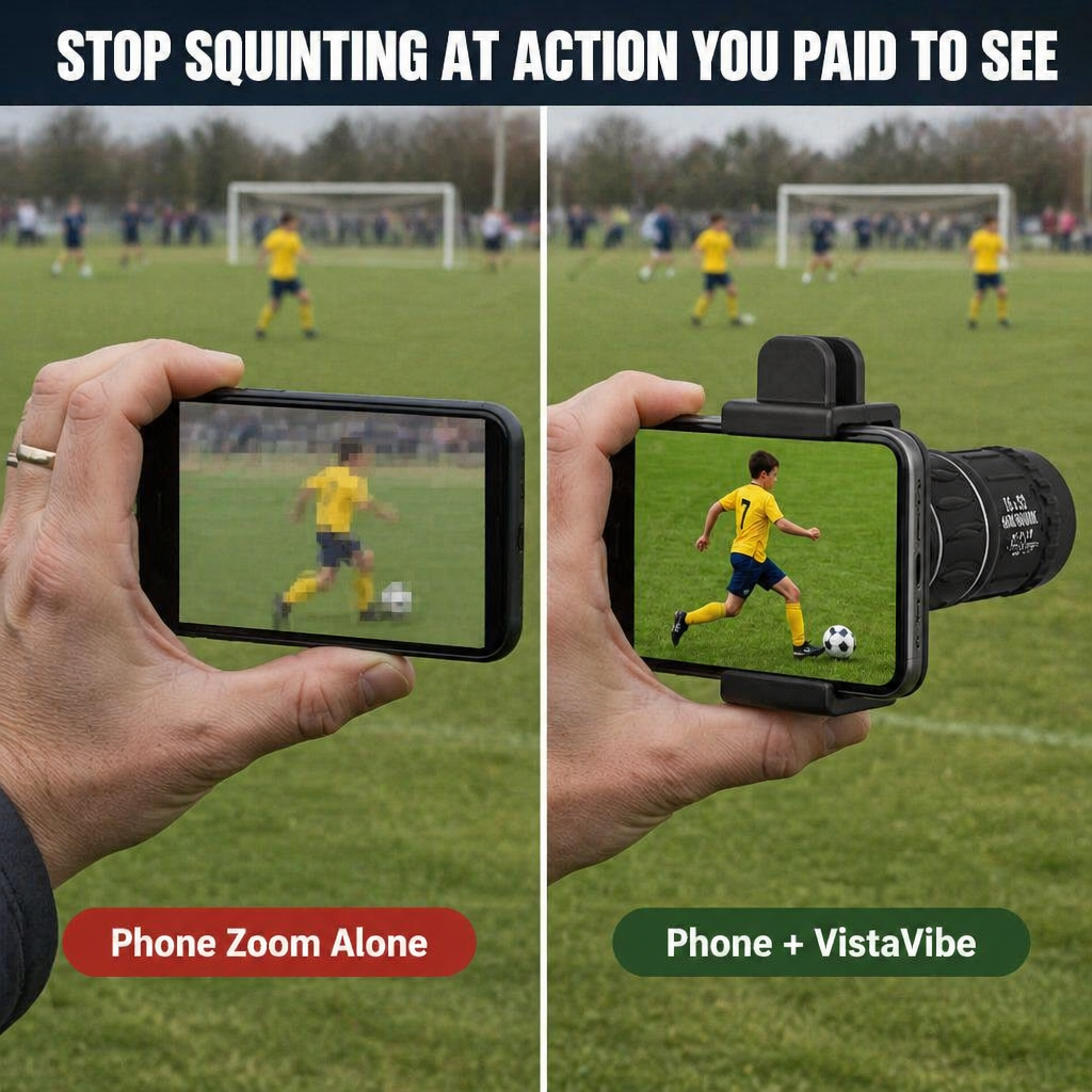 VistaVibe™ — See 16x Closer at Sports, Wildlife, and Concerts From Your Pocket