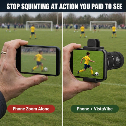VistaVibe™ — See 16x Closer at Sports, Wildlife, and Concerts From Your Pocket