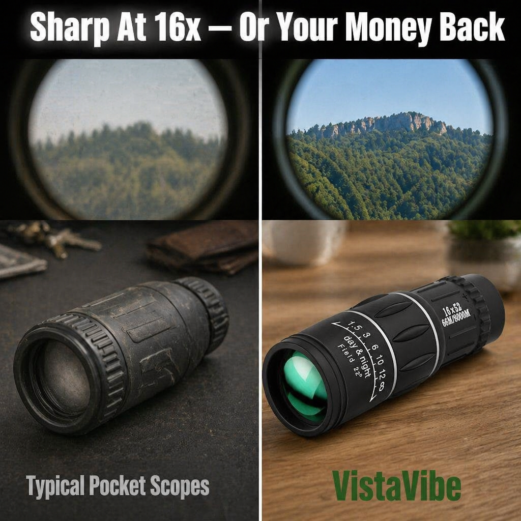VistaVibe™ — See 16x Closer at Sports, Wildlife, and Concerts From Your Pocket