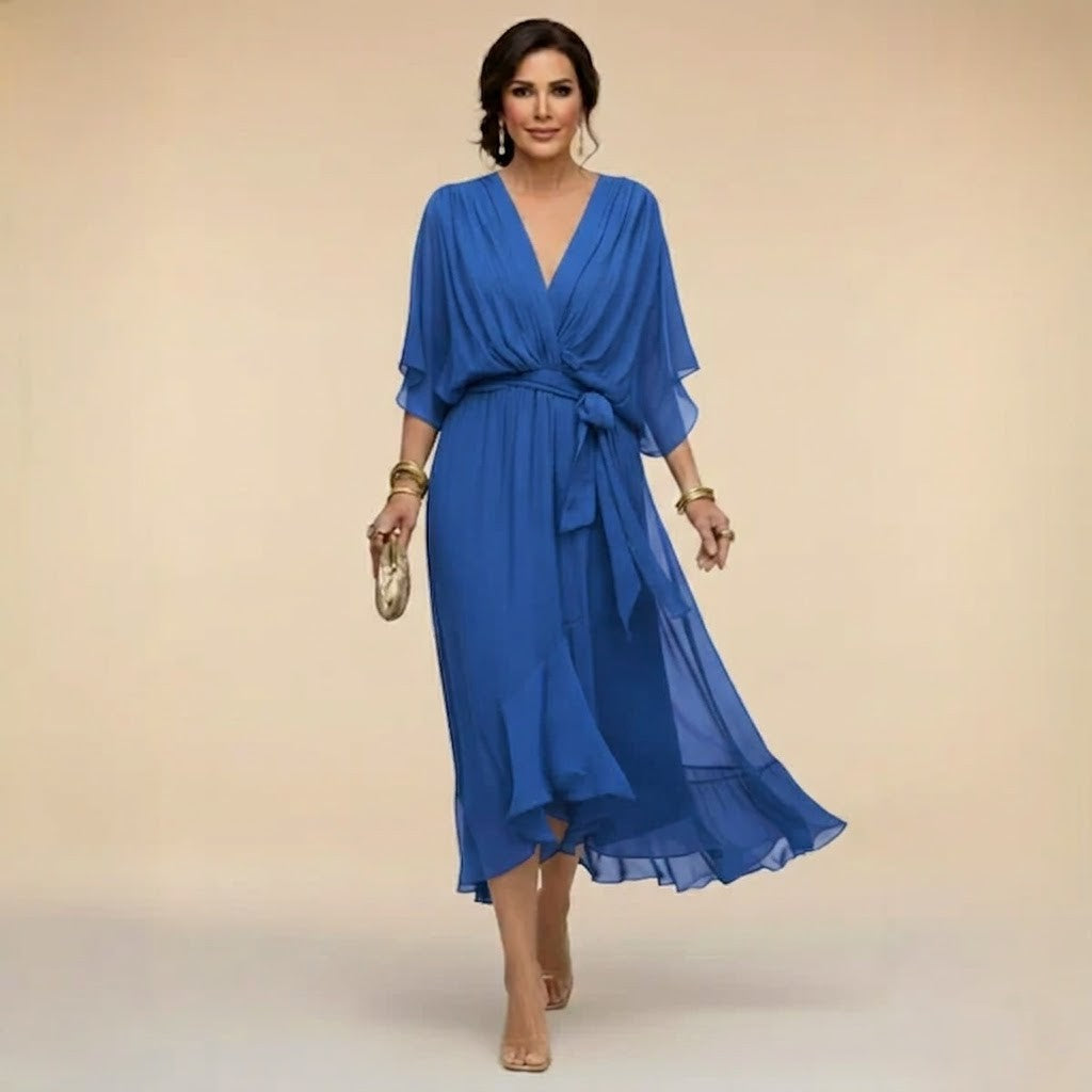 SilkAmour™ Chiffon Dress — Feel Weightless and Unstoppable in Every Curve
